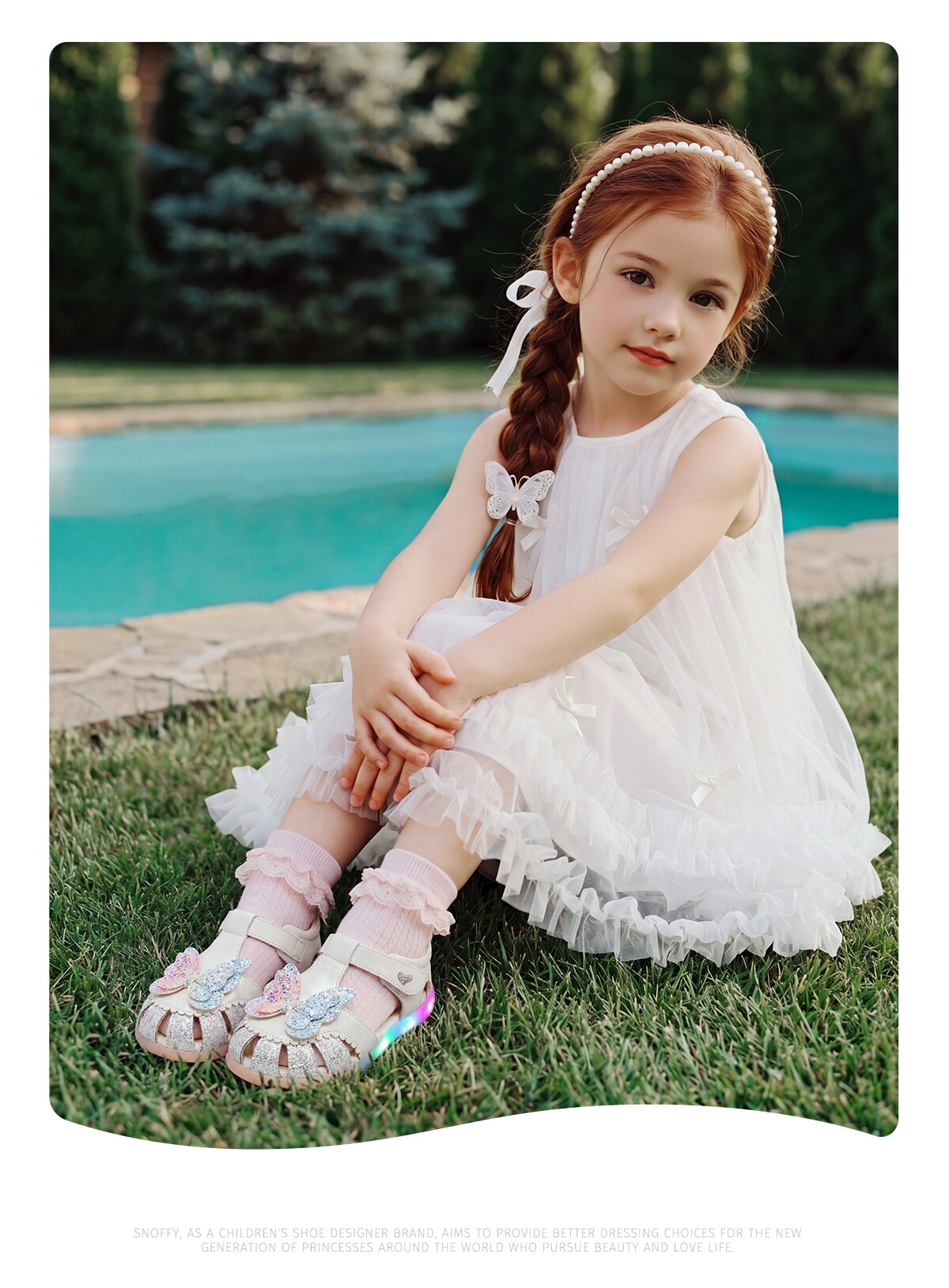 Flashing Light Shoes | Snuffy Girls' Sandals Summer New Style Children's Soft Sole Non-Slip Princess Baby Closed-Toe Sandals — 9
