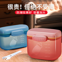 The baby goes out to be portable and goes out cute. Spoon With Spoon Small Capacity Baby Milk Powder Box Supplement Box With Snacks