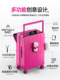 DTA front opening suitcase for women 2025 new multi-functional 20-inch boarding box wide pull rod pink suitcase
