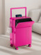 DTA front opening suitcase for women 2025 new multi-functional 20-inch boarding box wide pull rod pink suitcase