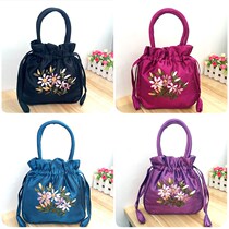 Embroidered bag mother buy vegetable bag portable mobile phone coin purse ethnic style bag mini small bag middle-aged and elderly women's bag