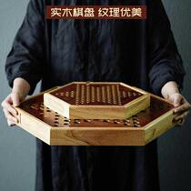 Checkers high-end glass ball checkers childrens educational special marbles adult version old-fashioned large marbles wave board