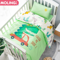 Childrens kindergarten quilt cotton baby quilt Cotton quilt cover Baby quilt bedding with core 6-piece set