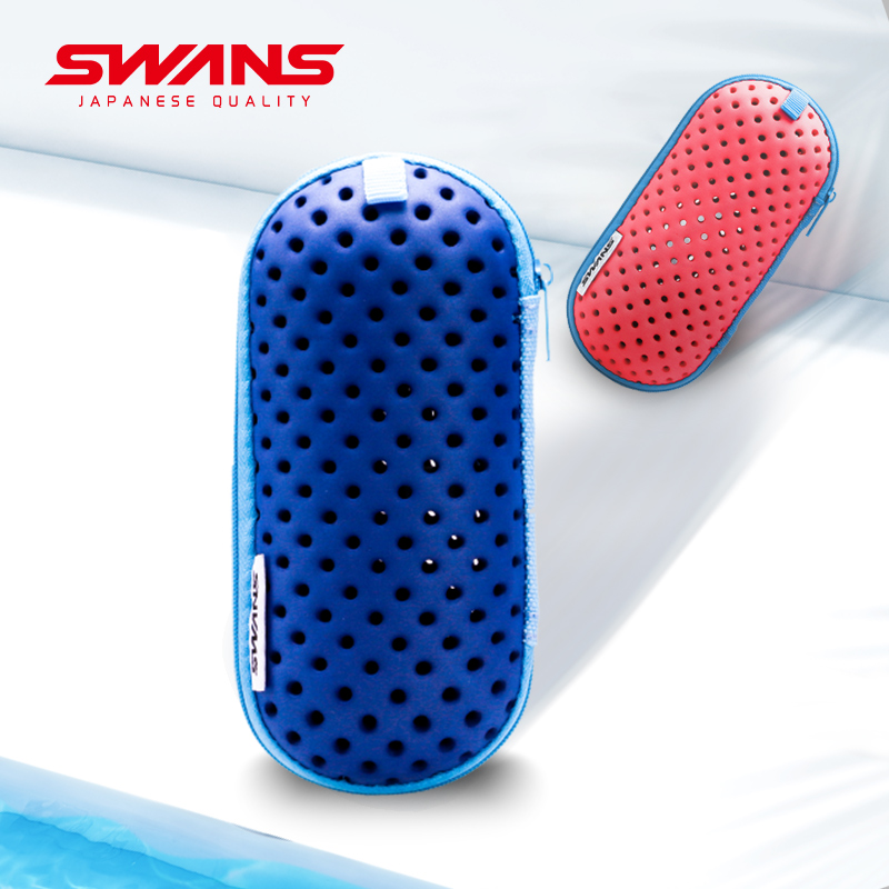 swans poetry rhyme swimming goggles box professional waterproof anti-fog size swimming glasses anti-fog agent storage box swimming equipment