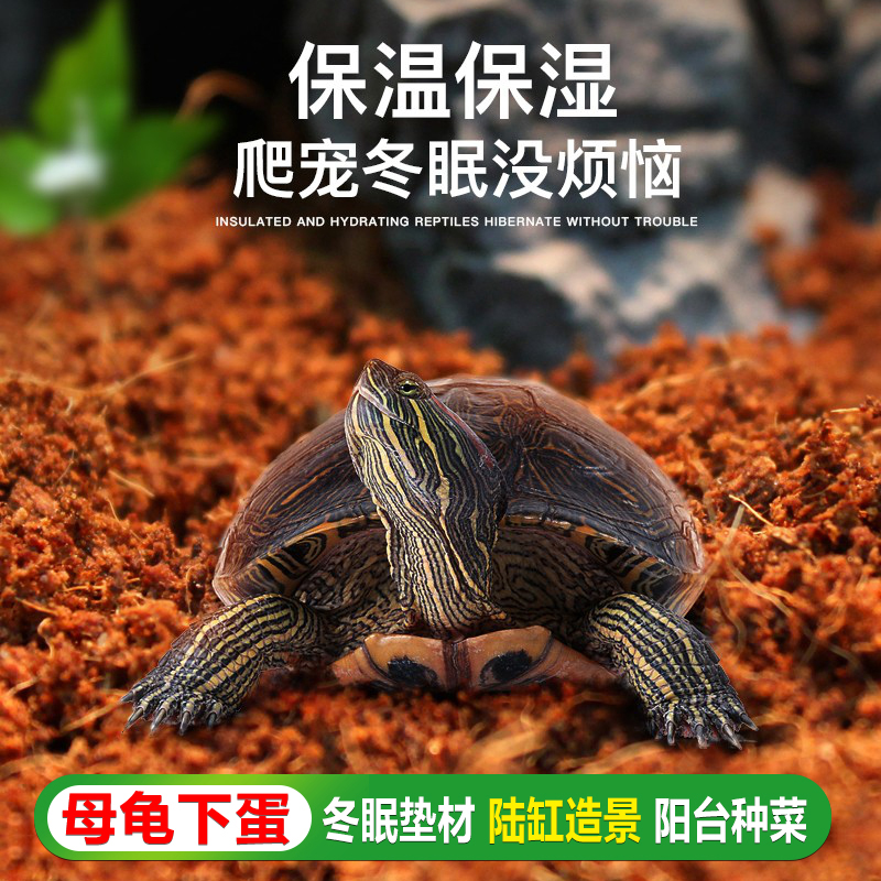 Turtle Coconut Brick Climbing and Sterile Home Nourishment Coconut Earth Moss Turtle Winter Sleeping Corner Frog Lizard Palate Reptile Mat