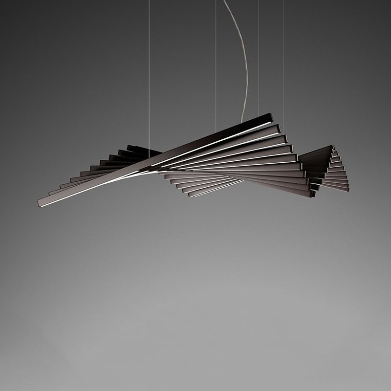 Nordic Living Room Lamp Modern Minimalist Designer Restaurant Chandelier Extremely Simplified Led Fish Bone Styling Office Strip Lamps-Taobao