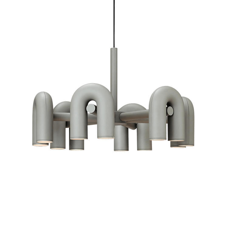 Postmodern minimalist creative personality living room dining room Nordic designer model room bedroom art U-shaped chandelier