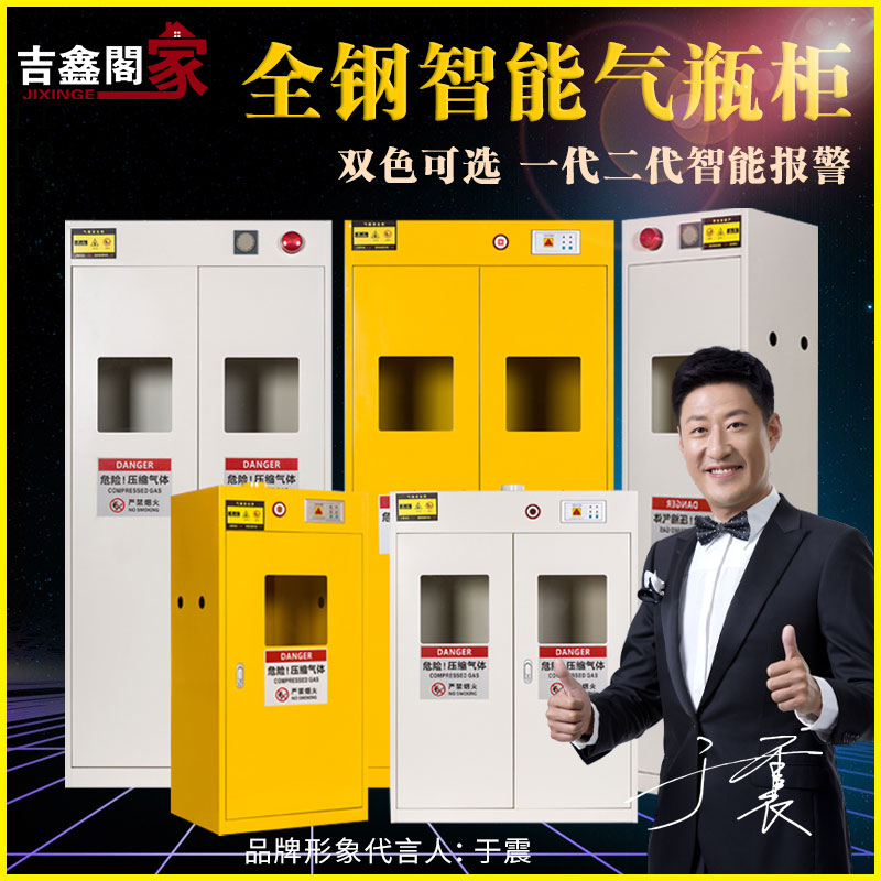 Laboratory all-steel explosion-proof gas cylinder cabinet, safety cabinet, double cylinder gas tank, acetylene single bottle liquefied gas cylinder storage cabinet