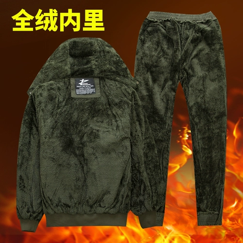 Утепленный камуфляжный износостойкий хлопковый эластичный комплект для работы, рабочая одежда