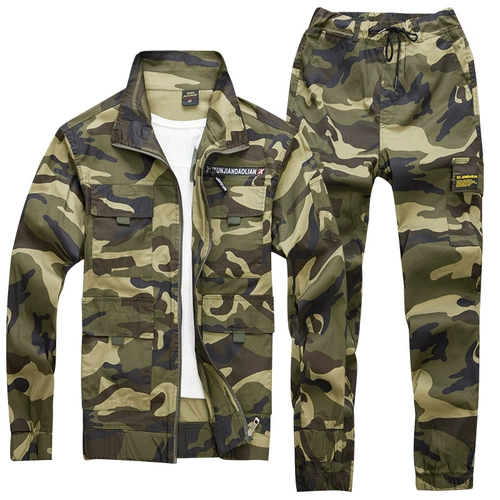 Летний тонкий хлопковый износостойкий эластичный комбинезон, камуфляжная униформа