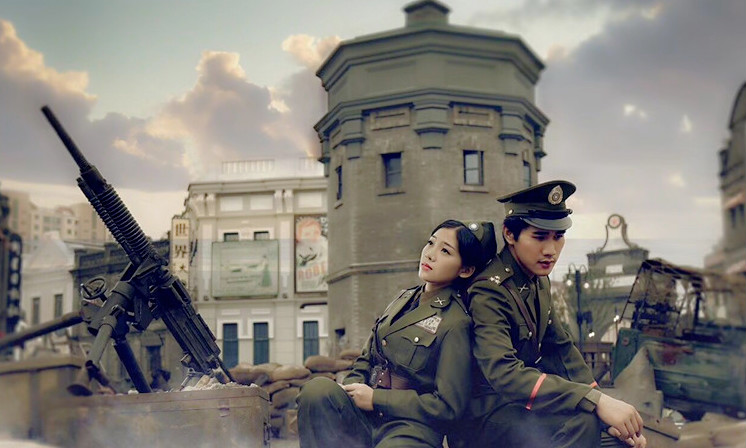 National army uniform rental men and women special service spy war film wind sound film and television costume rental old Shanghai beach style clothing