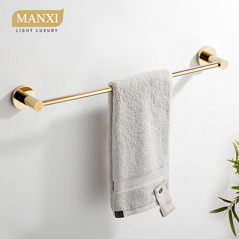 Towel Rack Single Rod Towel Bar Shower Room Balcony Crossbar All-Copper Bathroom Toilet Storage Rack Hanging Rod No Drilling Required Towel Rack Single Rod Towel Bar Shower Room Balcony Crossbar All-Copper Bathroom Toilet Storage Rack Hanging Rod No Drilling Required