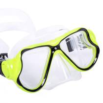 New silicone water goggles snorkeling and swimming masks tempered glass can be equipped with myopia 100-900 one piece