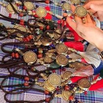 Copper rope business drum length gift commemoration short pendant rope art handicraft Guangxi Zhuang characteristics folk