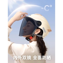 LS23C Certified Electric Vehicle Helmet Womens Four Seasons Battery Motorcycle Summer Sun Protection Safety Helmet Lightweight Riding