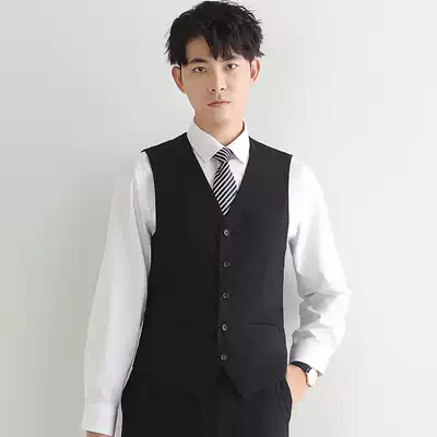 Suit men's suit jacket slim slim work vest Leisure Professional Business Formal wear horse clip men's workwear waistcoat