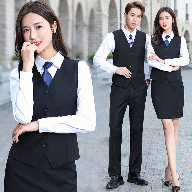 Men's work clothes men's and women's same vest suit suit work clothes formal wear 4s shop tooling sample house display center suit vest