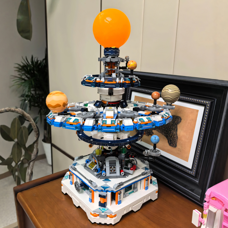 Chinese Building Block Star-Making Project Toy for Boys, Educational Assembly of the Solar System, High-Difficulty Large Model, Gift for Top Students