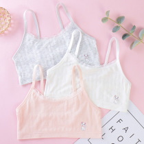 Girls underwear development bra in primary school girl double anti - bump cotton crane with small vest