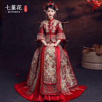Xiuhe clothing 2021 new heavy industry Bride wedding wedding dress Chinese wedding dress toast wine dress show thin He show women
