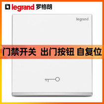 Rogrand switch socket Yijing access control door door access key doorbell switch reset 86 white panel