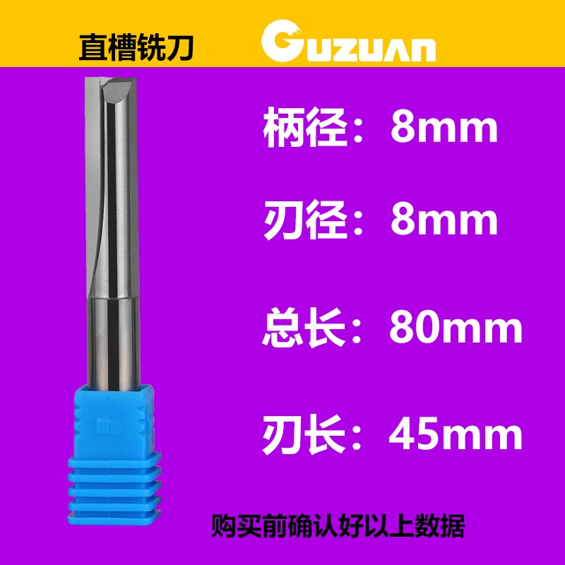 Máy khoan rắn 4mm6mm8mm hai lưỡi thẳng khe phay máy khắc máy công cụ mật độ bảng dăm thép vonfram cắt dao thẳng dao cat cnc dao cắt alu Dao CNC