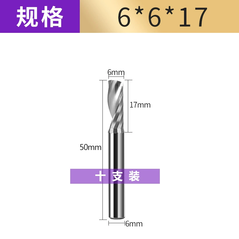 dao cắt mica cnc Chắc Chắn Mũi Khoan 3.175 Mm Đơn Edge Xoắn Ốc Xay Acrylic Khắc Dao Quảng Cáo PVC Cắt Máy Tính Máy Khắc Công Cụ dao cat cnc dao cắt mica cnc Dao CNC