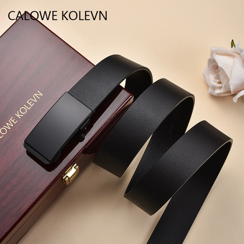 Calowe Kolevn мужской кожаный ремень, беззубая автоматическая пряжка чистая кожаная ремень подлинные брюки