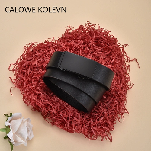 Calowe Kolevn мужской кожаный ремень, беззубая автоматическая пряжка чистая кожаная ремень подлинные брюки