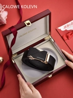 Золото- (слой желтой кожи) [подарочная коробка из красного дерева]