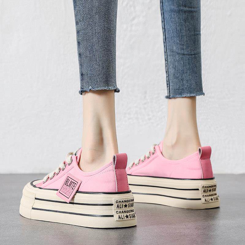 Fashion Han Edition Sailing Shoes Women 2023 Spring Autumn New Women's Shoes Small Sub-Thick Bottom Heightening Casual Shoes-Taobao