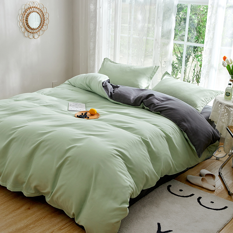 Washed cotton four pieces of bunk beds Upper supply ins wind bed linen ice silk quilt cover Dormitory Three Sets bed goods Kit Summer 4