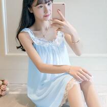 Mother Womens Clothing Sleepwear Summer Harness Ice Silk Thin Princess Palace Pyjamas Pyjamas Pyjamas Childrens Pajamas Pyjamas Womens Home Clothes