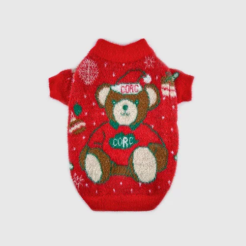 Одежда для домашних собак осень и зимний рождественский свитер Сюенария Тедди Бомей Белль Медведь теплая новогодняя одежда