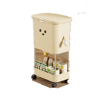Pet food storage bucket cat food storage box dog food sealed can moisture-proof storage box double-layer can toy storage rack