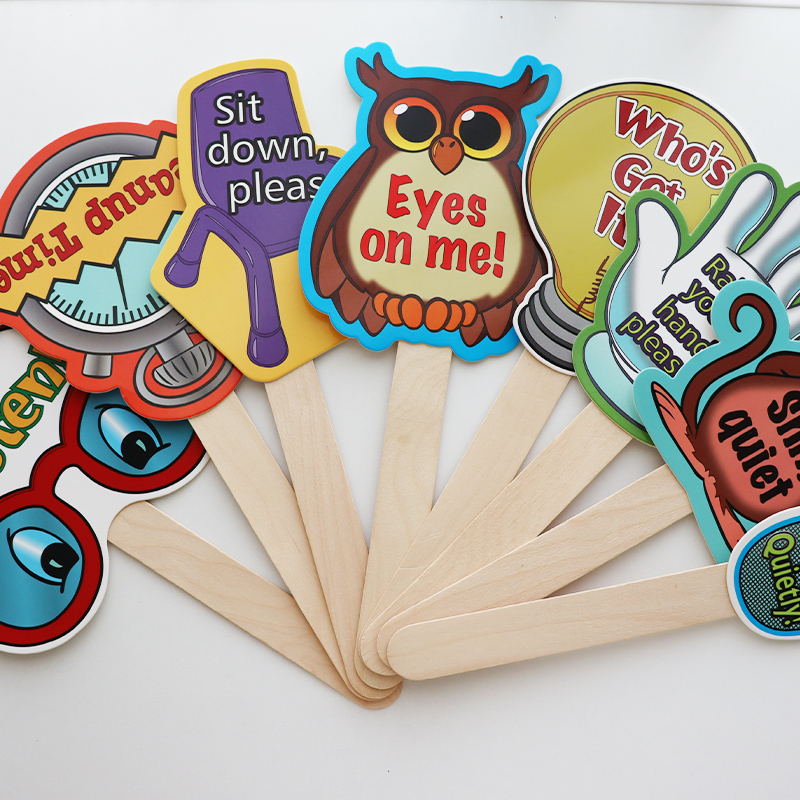 Classroom management English instruction card fun teaching aids interactive artifact open class cartoon kindergarten enlightenment training