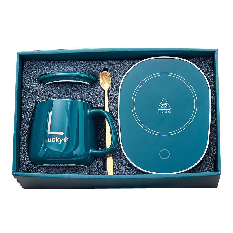 Warm cup 55 degree warm coaster automatic constant temperature heating coaster insulation cup plate hot milk artifact gift gift box