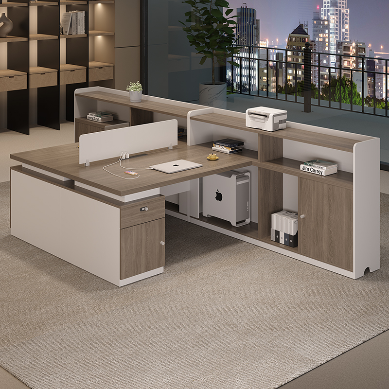 Staff Desk, Employee Workstation, Simple Modern Office, Double-Seated Financial Desk, 0.1kg Person Face-To-Face Workstation