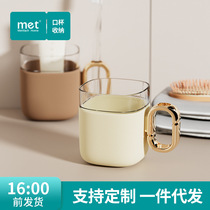 Household mouthwash cup childrens toothbrush cup couple toothbrush cup light luxury transparent cup baby tooth cup wash cup