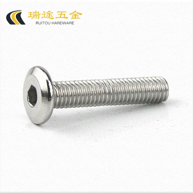 "304 stainless steel hexagon socket furniture inclined large flat head hexagon socket head screw round head flat back edge bolt M6M8