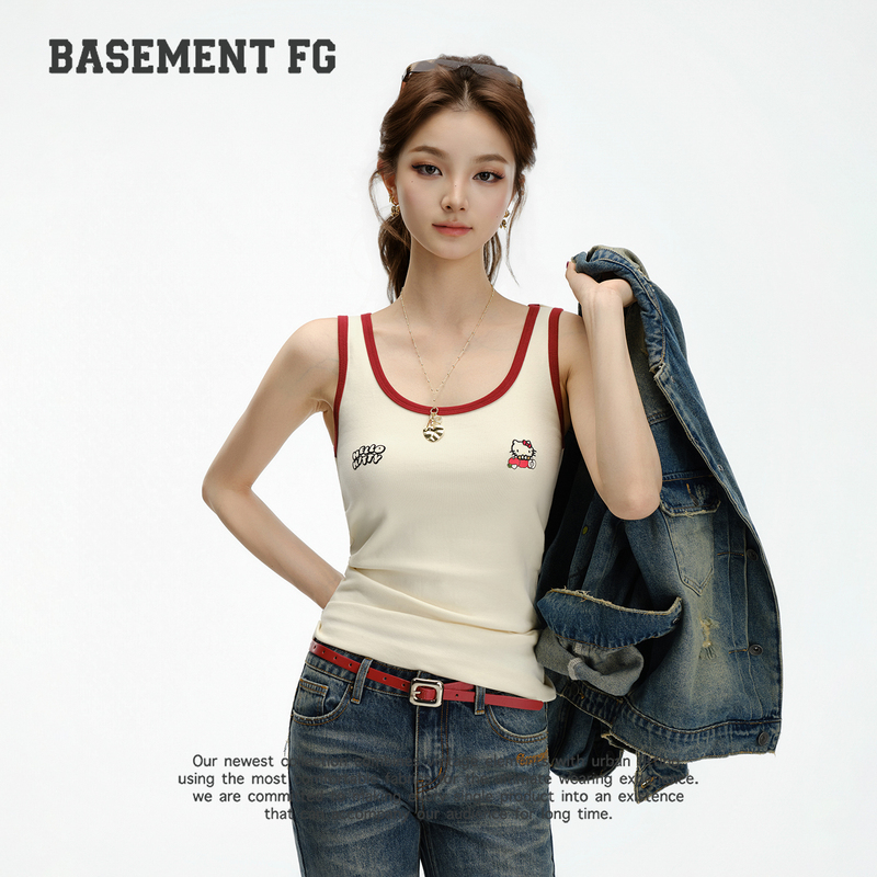Basement Fgxhello Kitty American Retro Casual Versatile Vest 251010511005 Basement Fgxhello Kitty American Retro Casual Versatile Vest 251010511005