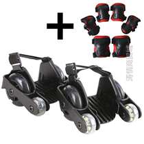 Auxiliary wind and fire shoes childrens light roller skates learning four-wheel starry sky luminous PU skates