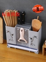 Douyin chopsticks tube household kitchen rack storage box wall hanging multi-function non-hole small reunion supplies chopsticks cage