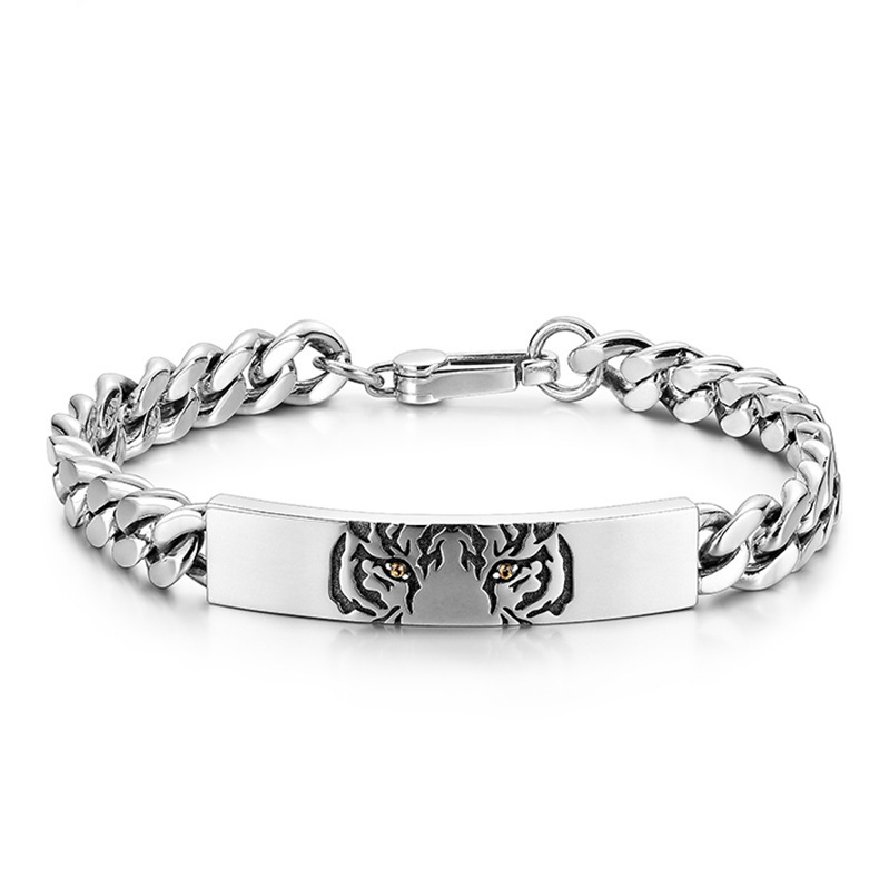 Damai New Tiger Bracelet for Men, Zodiac Year of the Tiger, Trendy Brand, Domineering, High-End, Hip-Hop Bracelet Jewelry