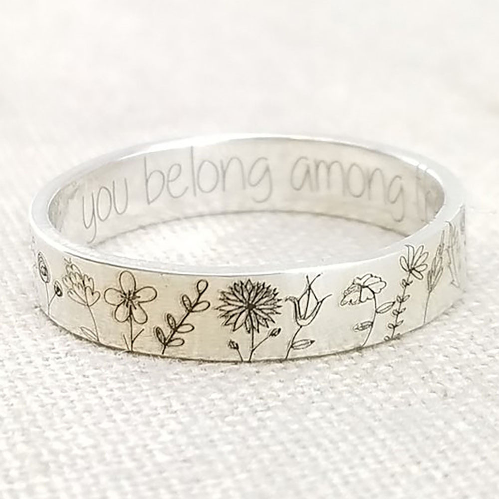 European and American retro new simple dandelion ring