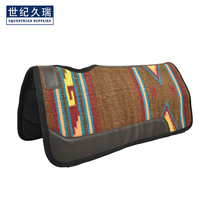 Western Sweat Drawer Saddle Cushion Saddle Sweat Drawer Carpet Horse Blanket Silicone Breathable With Hole Non-slip Western Saddle Cushion Wool