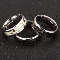 ECG Couple Carbon Fiber Ring Luminous Jewelry Jewelry