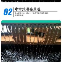 Stainless steel waterfall outlet flow channel flow wall water curtain water feature wall decoration landscape fish pond garden courtyard