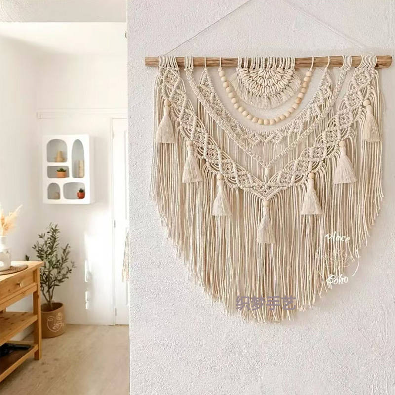 Nordic Hand-Woven Tapestry, American-Style Tapestry, American Country-Style Wall Tapestry for Living Room, Model Home Soft Decoration, Popular in Guesthouses