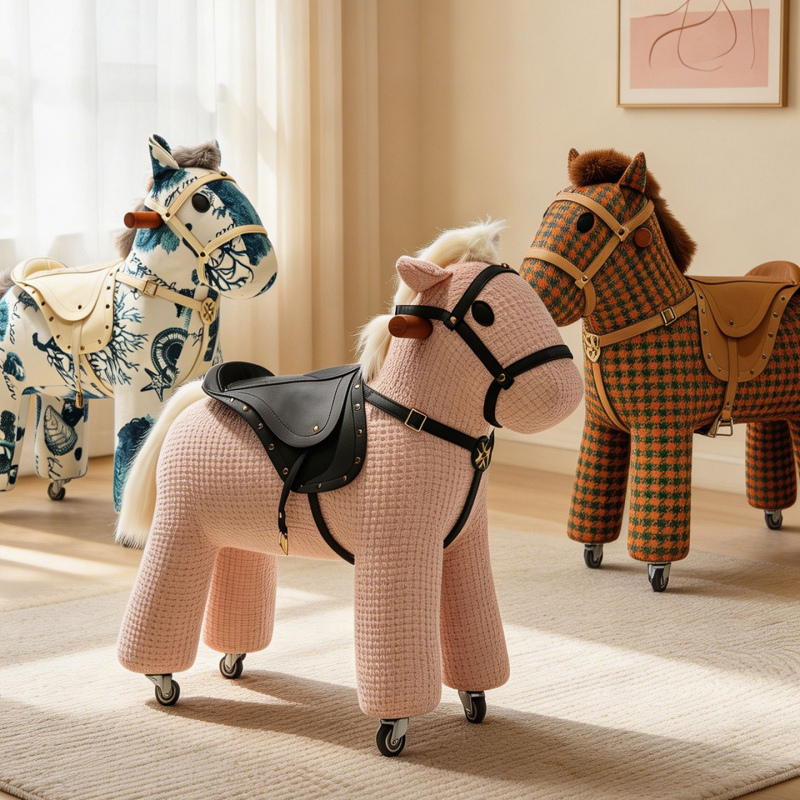 Movable Pulley Pony Chair, Trendy Living Room Single Sofa Chair, Children's Stool, Animal Swivel Wheel Scooter Movable Pulley Pony Chair, Trendy Living Room Single Sofa Chair, Children's Stool, Animal Swivel Wheel Scooter